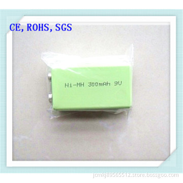 Ni-MH Rechargeable 9V-300mAh High Capacity Battery for Microphone, Alarm System, Electric Toys, Battery, Rechargeable Battery